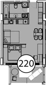 Студия, 51.9 м², 5/9 этаж, ЖК «Гостиничный комплекс Поляна Пик»