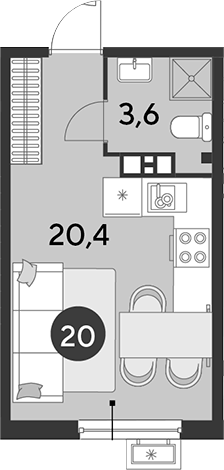 Продается 1-комн. квартира, 24 м²