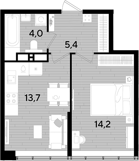 Продается 1-комн. квартира, 37.3 м²