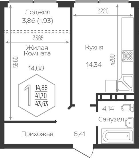 1-комн. Гарантия PRIME