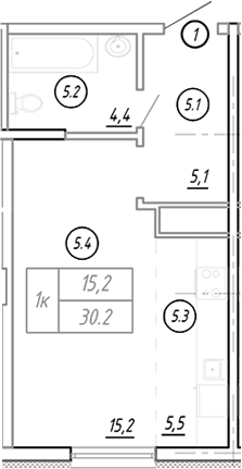 Студия, 30.9 м², 4/17 этаж, ЖК «Резиденция Ясногорская»