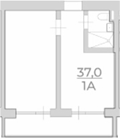 Объект, 37 м², 3/4 этаж, ЖК «Комплекс Luciano»
