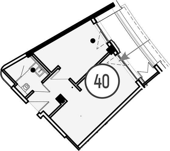 Объект, 40 м², 4/4 этаж, ЖК «Гостиничный комплекс GRAND CASCADE»