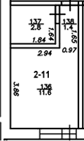 Студия, 15.8 м², 2/4 этаж, ЖК «The Manor»