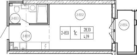 Продается 1-комн. квартира, 30.31 м²