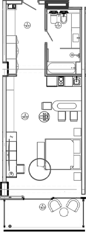 Студия, 46.8 м², 3/8 этаж, ЖК «Mandarin Garden Hotel»