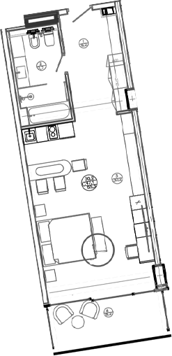 Студия, 47.1 м², 4/8 этаж, ЖК «Mandarin Garden Hotel»