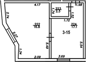 1-комн., 36.2 м², 3/4 этаж, ЖК «The Manor»