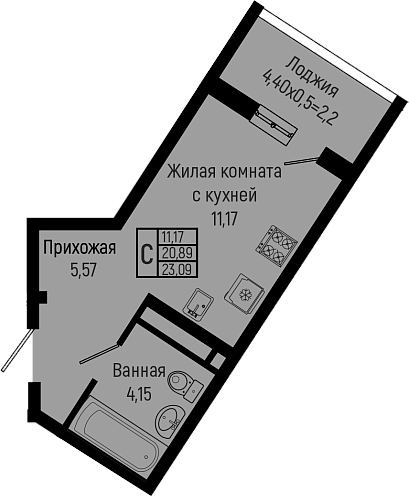 Студия Sun Hills Ольгинка