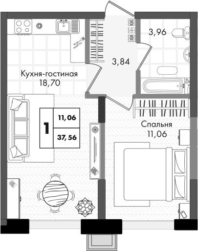 2-комн. Зеленая территория