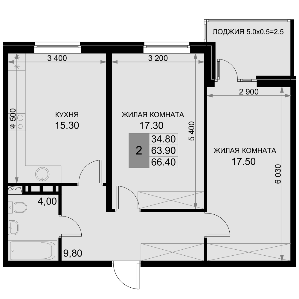 Продается 3-комн. квартира, 62 м²