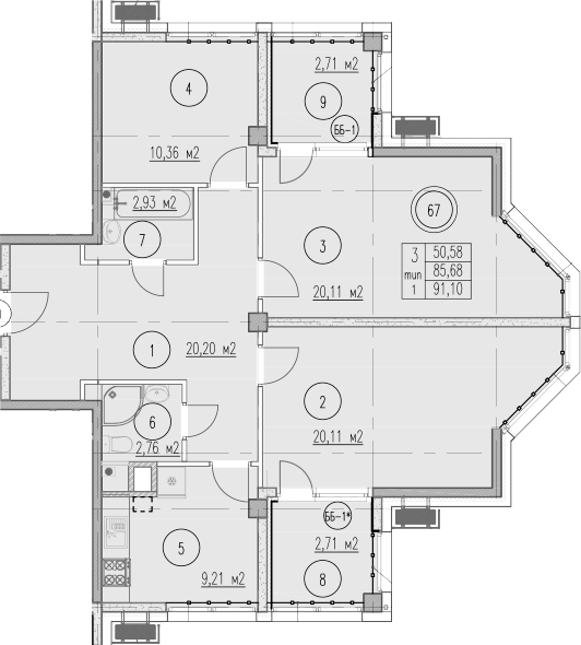 3-комн. Agoy Park Residence by Lavicon