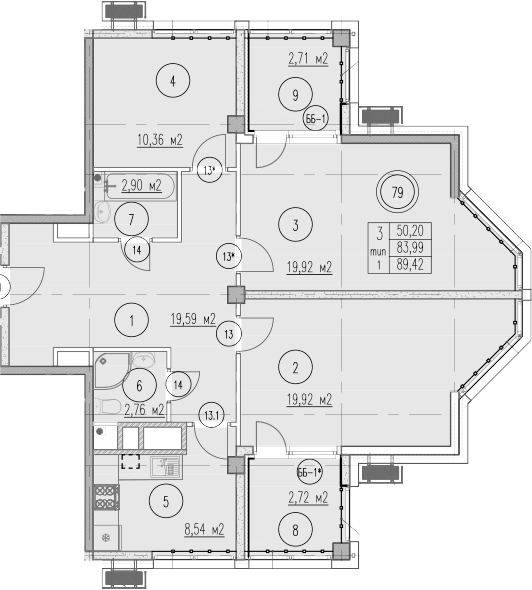 3-комн. Agoy Park Residence by Lavicon