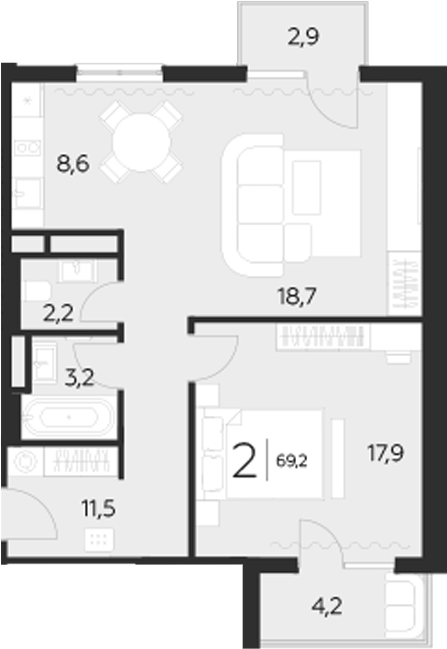 1-комн. LeePrime Residences Polyana Sochi