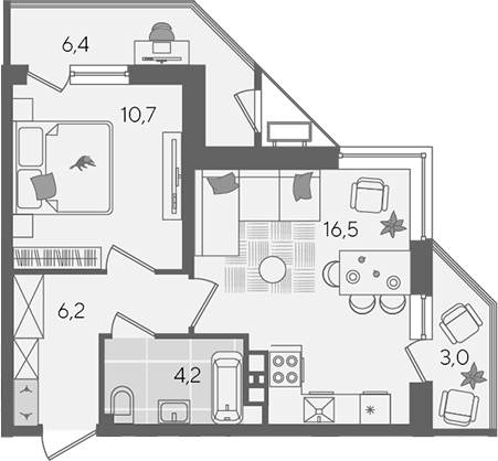 Продается 2-комн. квартира, 37.6 м²