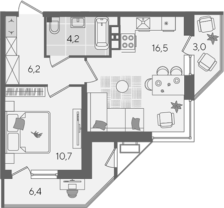 2-комн. Рекорд