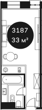 Объект, 78.38 м², 3/4 этаж, ЖК «Резиденция Волна»