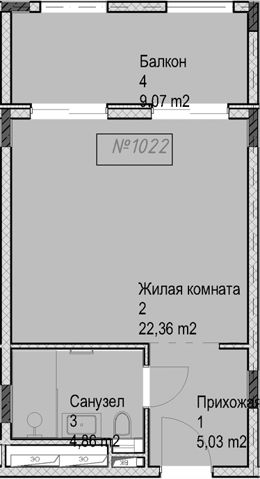 Продается 1-комн. квартира, 32.33 м²