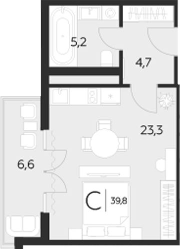 Студия LeePrime Residences Polyana Sochi