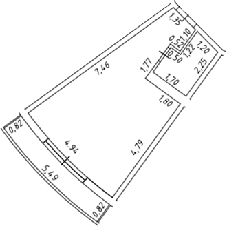 Студия, 32.4 м², 10/10 этаж, ЖК «Marine Garden 5»