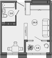 Продается 1-комн. квартира, 28.3 м²