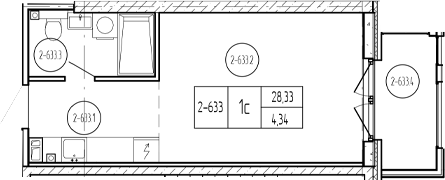 Продается 1-комн. квартира, 30.36 м²