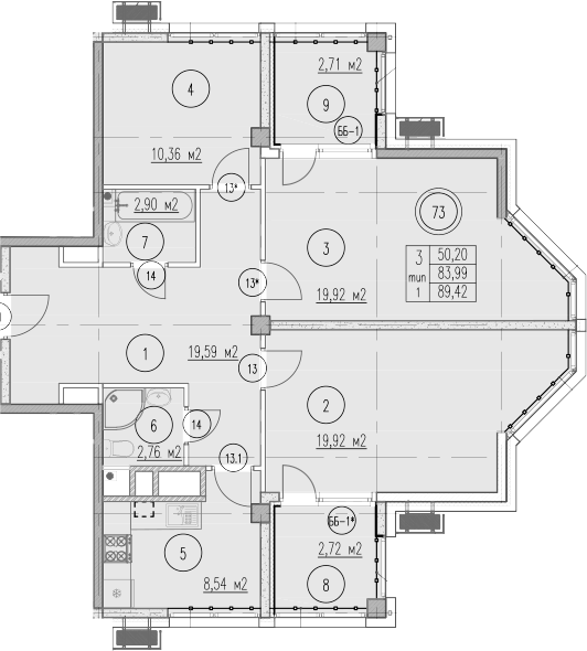 3-комн. Agoy Park Residence by Lavicon