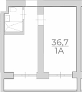 Объект, 36.7 м², 2/4 этаж, ЖК «Комплекс Luciano»
