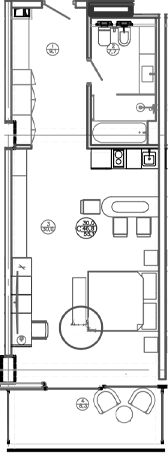Студия, 46.8 м², 5/8 этаж, ЖК «Mandarin Garden Hotel»