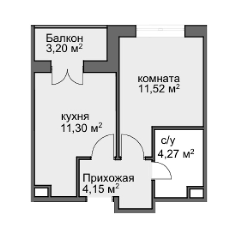 1-комн. Центральный двор