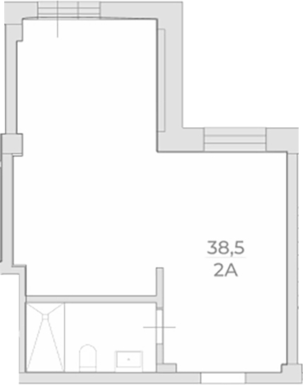 Объект, 38.5 м², 1/3 этаж, ЖК «Комплекс Luciano»
