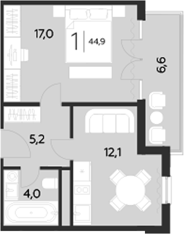 1-комн. LeePrime Residences Polyana Sochi