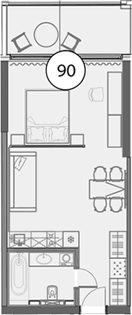 Студия, 48.6 м², 6/8 этаж, ЖК «Гостиничный комплекс Поляна Пик»