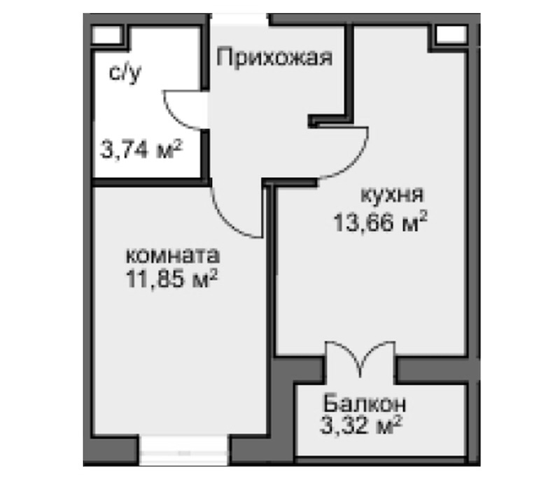1-комн. Центральный двор