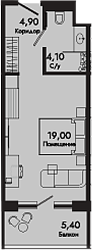 Студия, 28 м², 2/8 этаж, ЖК «Курортный отель Алеан Селект Агой»