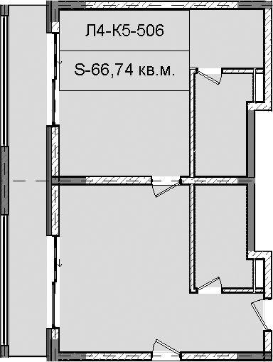 Объект, 66.74 м², 5/6 этаж, ЖК «Гостиничный комплекс Royal Beach Sochi»