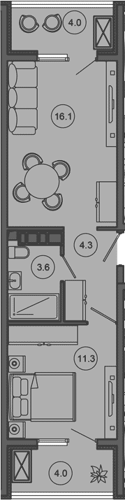 Продается 2-комн. квартира, 35.3 м²