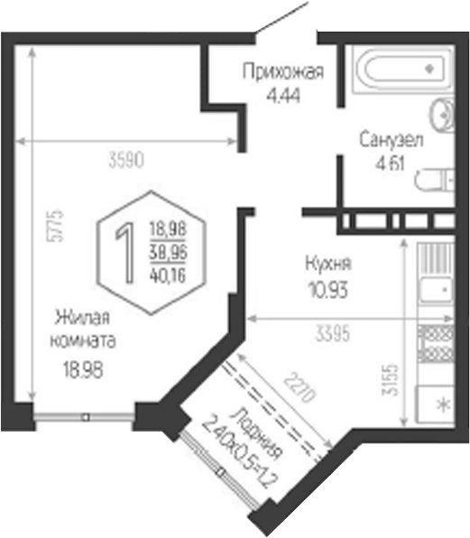 1-комн. Гарантия PRIME
