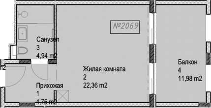 Продается 1-комн. квартира, 32 м²