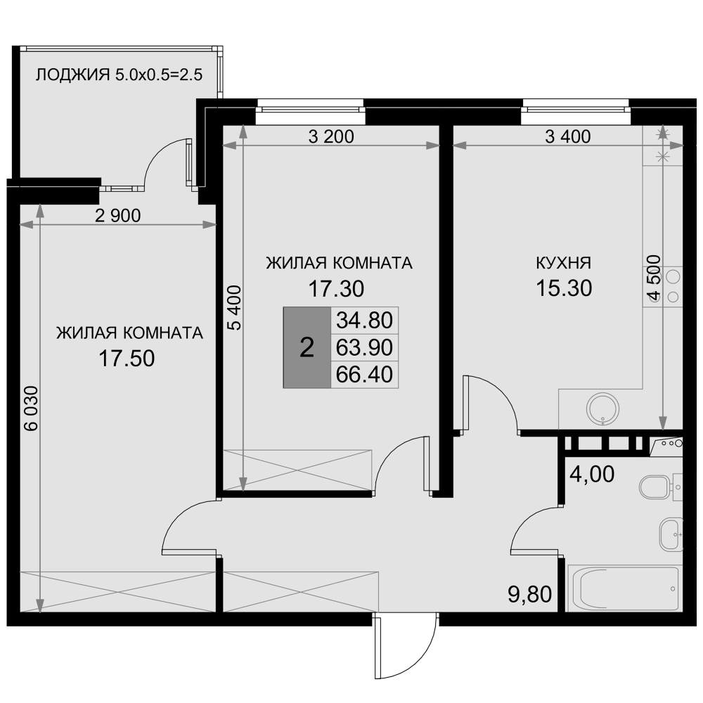 Продается 3-комн. квартира, 61.9 м²