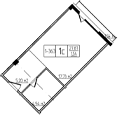 Продается 1-комн. квартира, 27.87 м²
