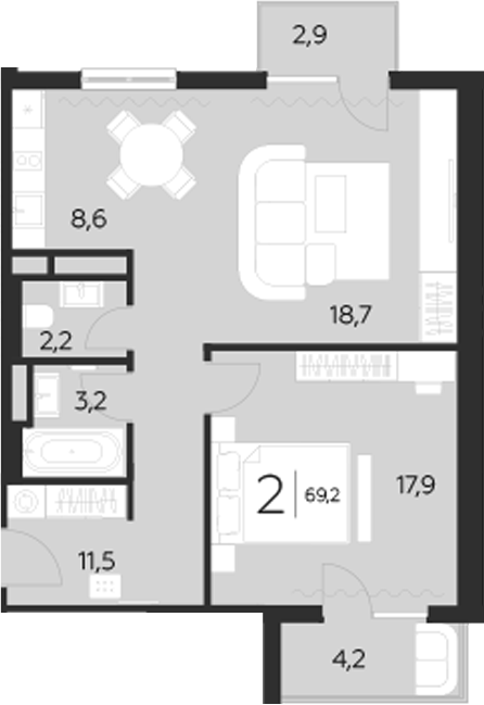 1-комн. LeePrime Residences Polyana Sochi