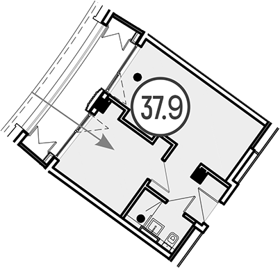 Объект, 37.9 м², 3/4 этаж, ЖК «Гостиничный комплекс GRAND CASCADE»