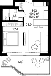 Студия, 40.9 м², 3/6 этаж, ЖК «Benefit Sea Breeze Sochi»