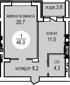 1-комн. Кубанская усадьба. ООО СЗ Кубанская усадьба