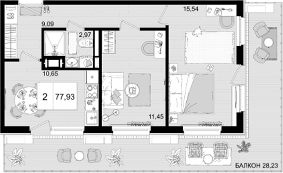 Продается 2-комн. квартира, 49.7 м²