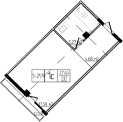Студия, 27.45 м², 2/10 этаж, ЖК «Лучи»