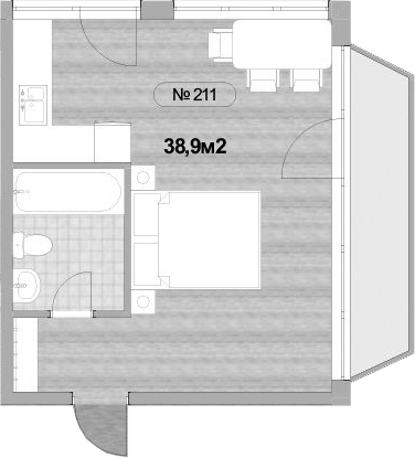 Объект, 32.3 м², 2/3 этаж, ЖК «Апартаментный комплекс Мореин»