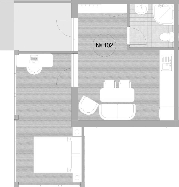 Объект, 52.6 м², 1/3 этаж, ЖК «Апартаментный комплекс Мореин»