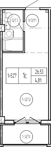 Продается 1-комн. квартира, 26.53 м²